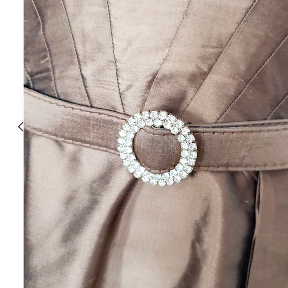 Eliza J brown taffeta party/wedding/prom dress - Picture 3 of 10